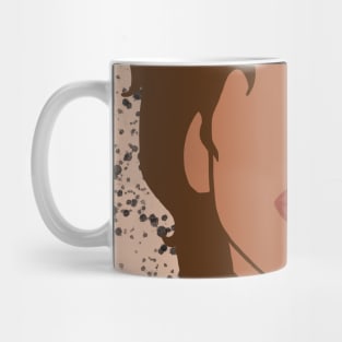 Minimalist Boho African American Woman Mug